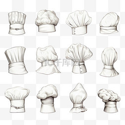 厨师帽手绘图片_手绘厨师帽系列