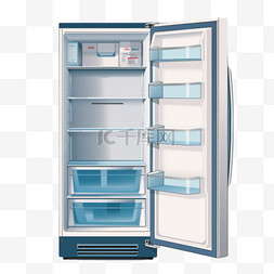 冰箱电器矢量元素立体免扣图案