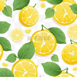 黄色柠檬背景图片_黄色柠檬无缝背景