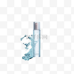 化妆品透明瓶图片_化妆瓶在水下的广告
