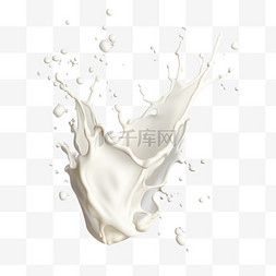 乳糖不耐受图片_现实主义风格的鲜奶水花系列