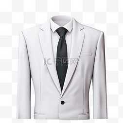休闲男图片_男式西装配白色衬衫、领带和夹克