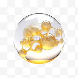 分子水牌图片_气泡绘画分子元素立体免扣图案