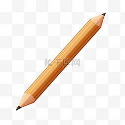 学校图标扁平图片_透明背景上的铅笔插图