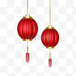 国风灯笼春节新年装饰元素