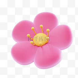 3D花朵花蕊花朵春天春季免抠素材P