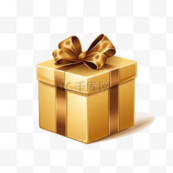 金色礼盒礼盒图片_金色礼物礼盒礼品卡通手绘元素