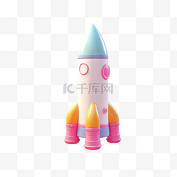 火箭图形图片_火箭卡通图形元素立体免扣图案