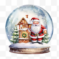 圣诞立体球图片_圣诞水晶球童话元素立体免扣图案