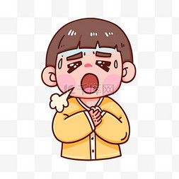 困难压力大人物元素个人vip和企业vip免费下载呼吸困难症状女孩咳嗽