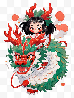 中国传统手绘背景图片_免抠新年龙免抠手绘插画龙年