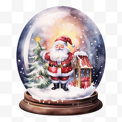 圣诞水晶球艺术元素立体免扣图案