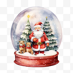 水晶球圣诞图片_圣诞特色水晶球元素立体免扣图案