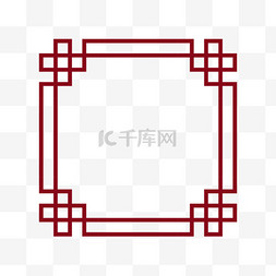 方形装饰花纹图片_中式花纹方形边框中国风装饰元素