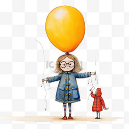 矢量气球数字图片_气球孩子矢量免扣元素装饰素材