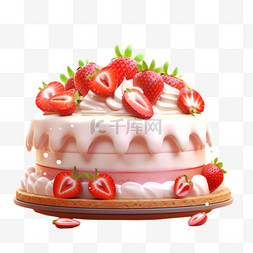 食物甜品装饰图片_3d蛋糕甜品甜点元素立体免扣图案