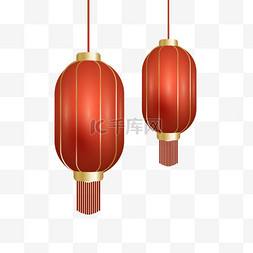 鎏金灯笼红色中式喜庆新年春节元