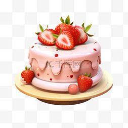 草莓点心图片_特色蛋糕甜品甜点元素立体免扣图