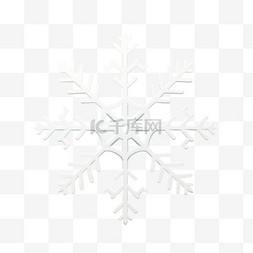 白色立体图案图片_素材白色雪花元素立体免扣图案