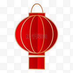 渐变新年快乐图片_新年渐变风红金灯笼