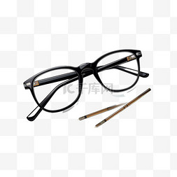 放在上面图片_一副眼镜、一支钢笔和一副眼镜放