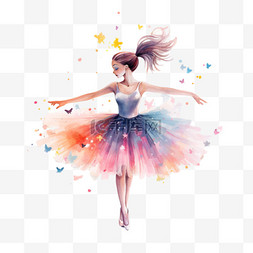 舞蹈线型图片_数字艺术舞蹈女孩元素立体免扣图