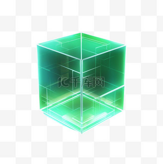 纹理魔幻方块元素立体免扣图案