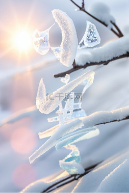 背景小寒图片_小寒节气冬天雪地背景32