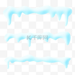 冬天雪景冬季下雪积雪边框素材元