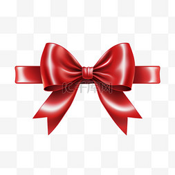 红色圣诞彩带图片_优雅的红色丝带和蝴蝶结别在白色