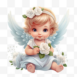 天使angel图片_创意天使小孩元素立体免扣图案