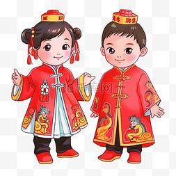 可爱的狮子头图片_年画新年孩子简约卡通手绘元素