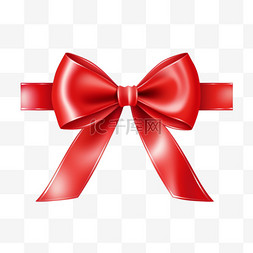 礼盒红色丝带图片_优雅的红色丝带和蝴蝶结别在白色