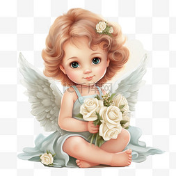 天使angel图片_真天使小孩元素立体免扣图案