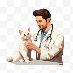 兽医检查猫的健康