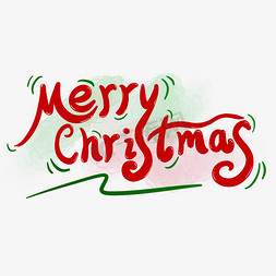 英文画报免抠艺术字图片_圣诞节英文merrychristmas红色手写字