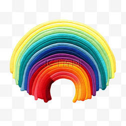 几何布艺彩虹元素立体免扣图案