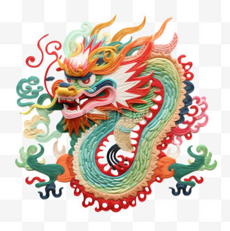 建模布艺龙头元素立体免扣图案