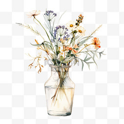 免扣花瓶图片_装饰彩色花瓶元素立体免扣图案