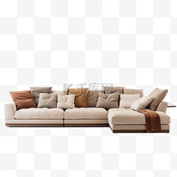舒适沙发图片_真实舒适沙发元素立体免扣图案