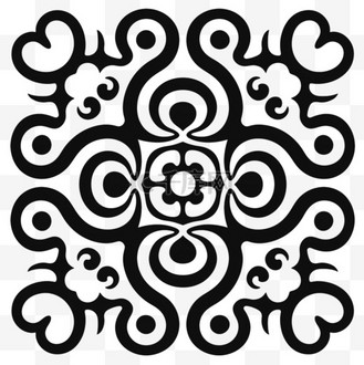 纹理图腾花纹元素立体免抠图案