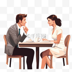 咖啡馆桌子图片_女人和男人在咖啡馆的桌子旁聊天