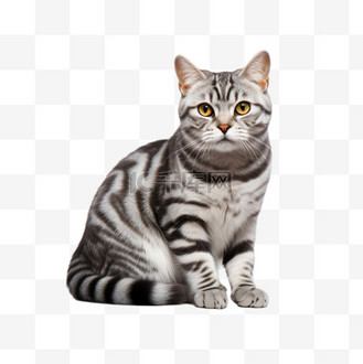 简单可爱小猫元素立体免抠图案