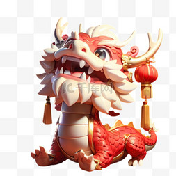 立体红色龙年形象中国龙13