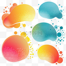 格紋网点素材图片_带有半色调网点的语音气泡