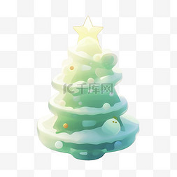 烛光闪烁圣诞UI圣诞树立体风图片