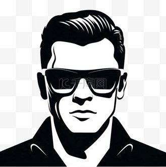3d男人剪影元素立体免抠图案
