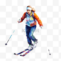 越野图片图片_骑越野滑雪的女人