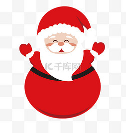 开心圣诞老人图片_圣诞红色卡通开心免扣装饰圣诞老