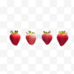 可口草莓图片_卡通可口草莓元素立体免抠图案